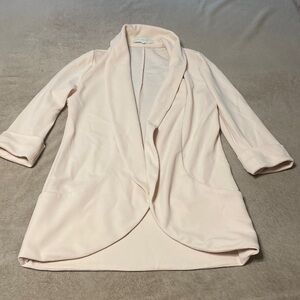 Light Pink Gauzy Blazer - Size L - French Mauve